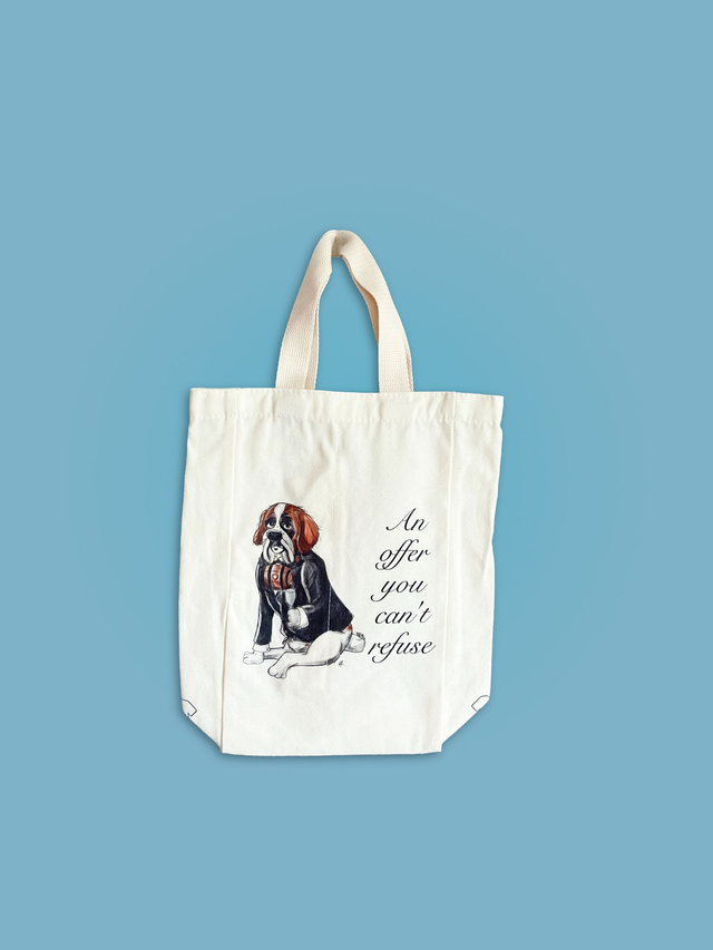 Tote bag pour bouteille de vin - St Bernard