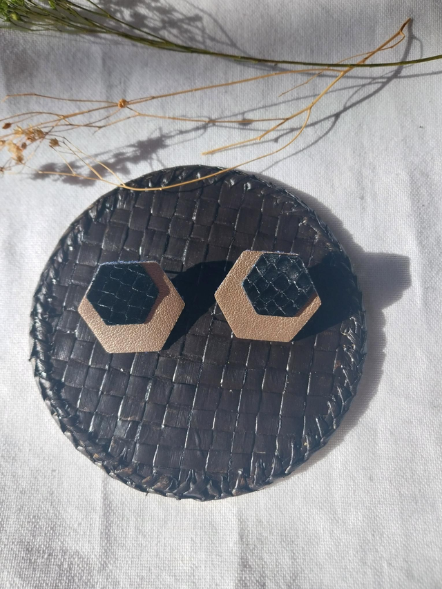 Boucles d'oreilles en matière végétales de céréales 