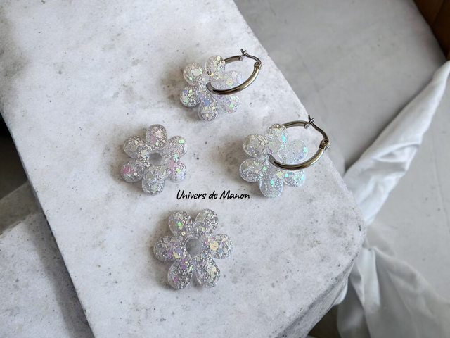 Pampilles Fleur  25 mm 