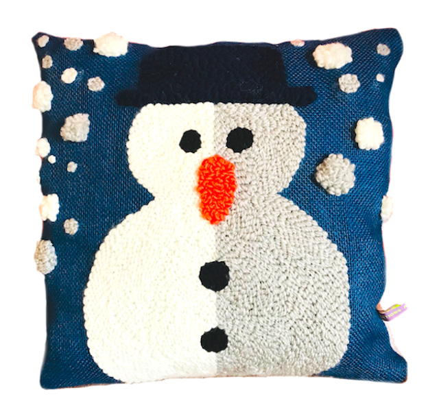 Coussin bonhomme de neige