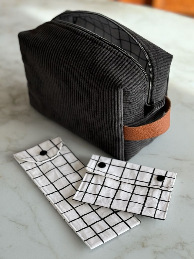 Trousse de toilette velours homme