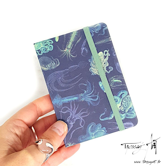 COGNITIVE SURPLUS - CARNET BLEU &quot;OCEAN&quot; 8*11,5CM - CO004