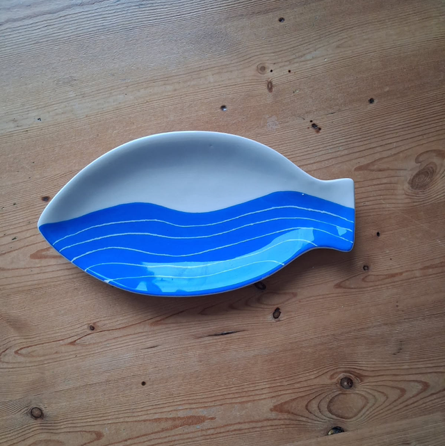 Poisson vide poche bleu