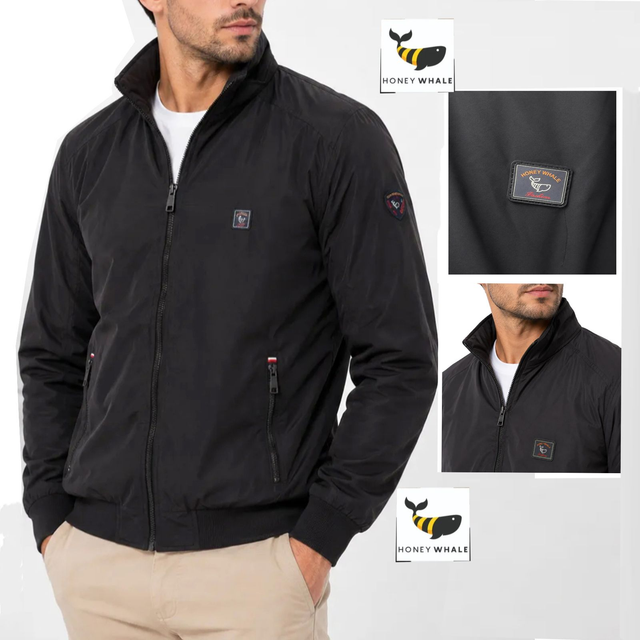 Giacca Bomber casual HONEY WHALE 5917 BLK