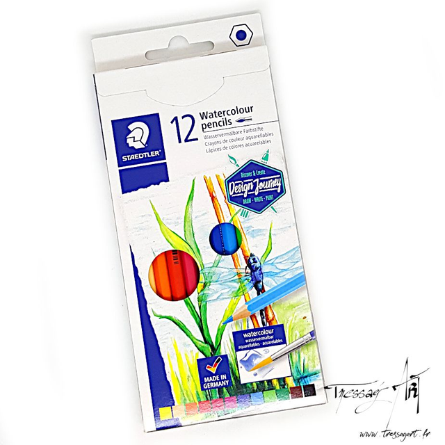STAEDTLER - CRAYONS COULEUR AQUARELLABLES PAR 12 - ST008
