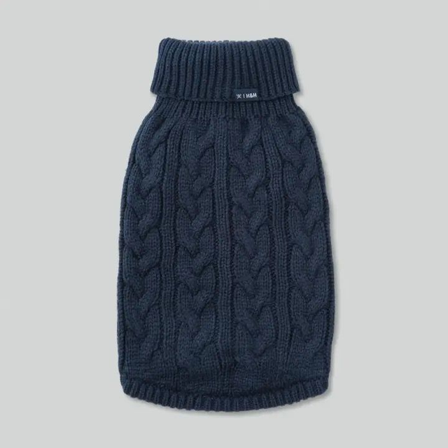 Hackett X Hugo Hudson Cable Knit Jumper - Navy