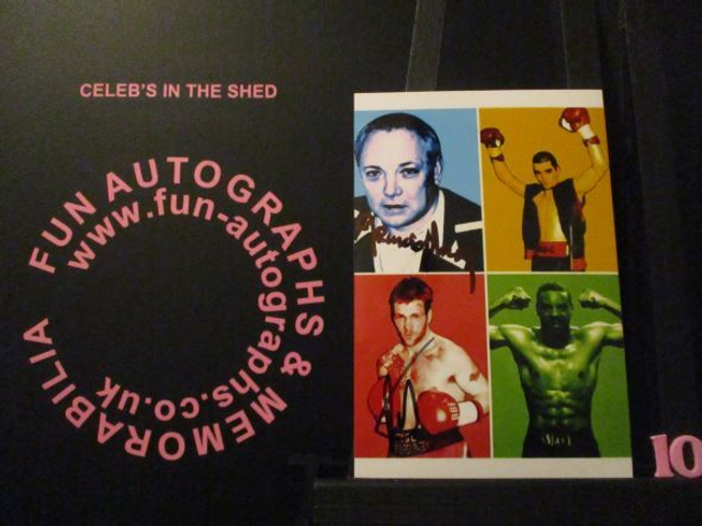 Frank Maloney &amp; Phil 'The Experience' Gill Authentic Autographed 6x4 Pop Art Limited Edition (10)