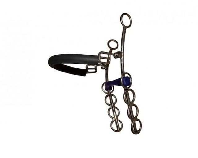 Mors JUMP'IN hackamore combiné caoutchouc droit