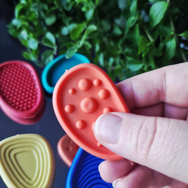 Multi coloured fidget thumb stones 