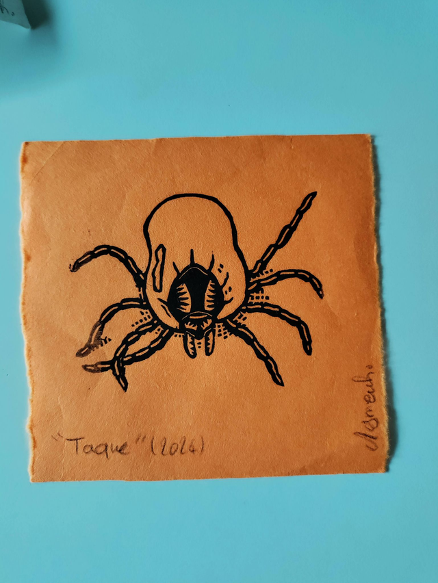 "Monsieur Toque" impression linogravure format carré 12X12cm