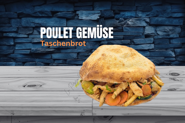  Poulet Gemüse im (Taschenbrot)