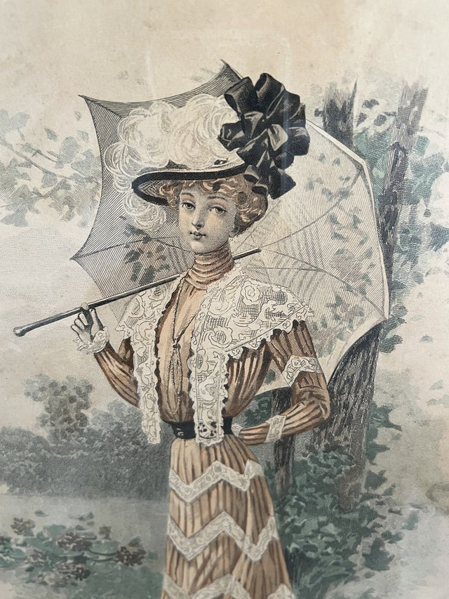 MARGUERITE - Gravure sous cadre Le Moniteur de la Mode