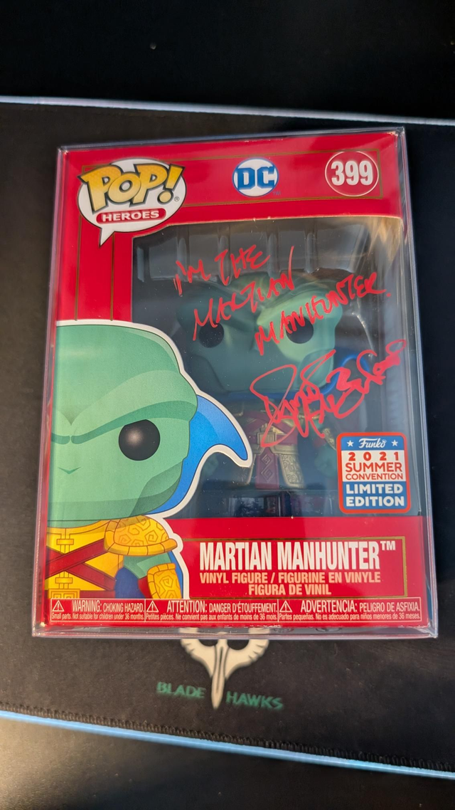 Funko Pop DC Martian Manhunter Signed By David Harewood with SWAU Authentication 