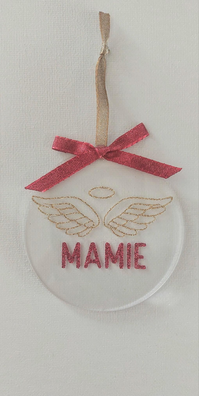 Suspension boule Noël hommage 