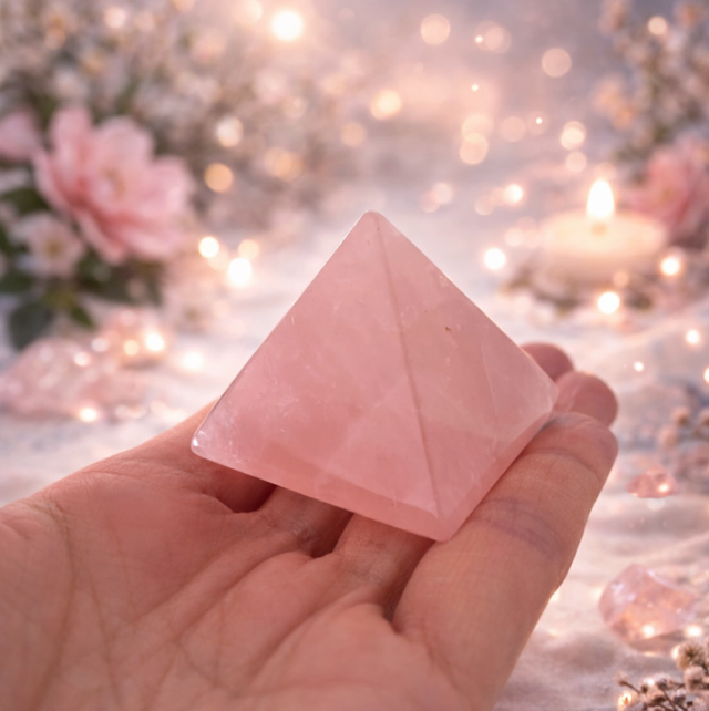 Pyramide quartz rose 