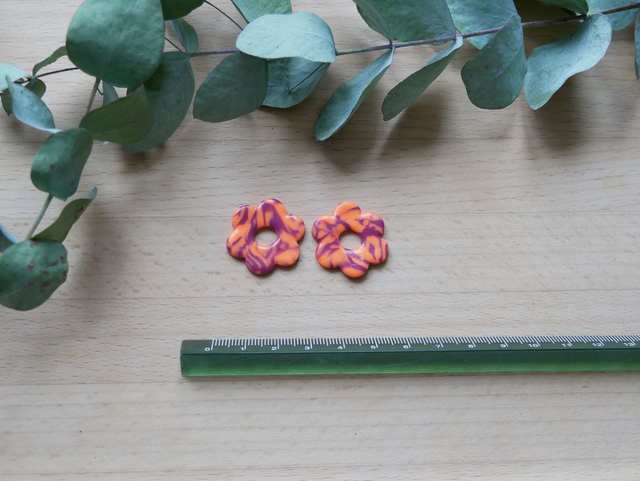 Bloom Marbré fluo orange/violet