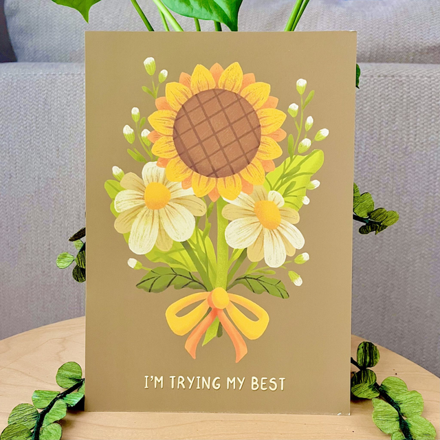 Print "Trying my best"