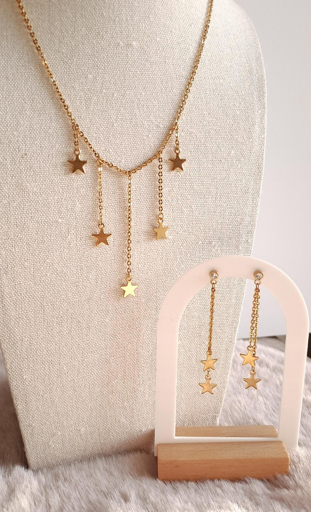 Collier pluie d'étoiles