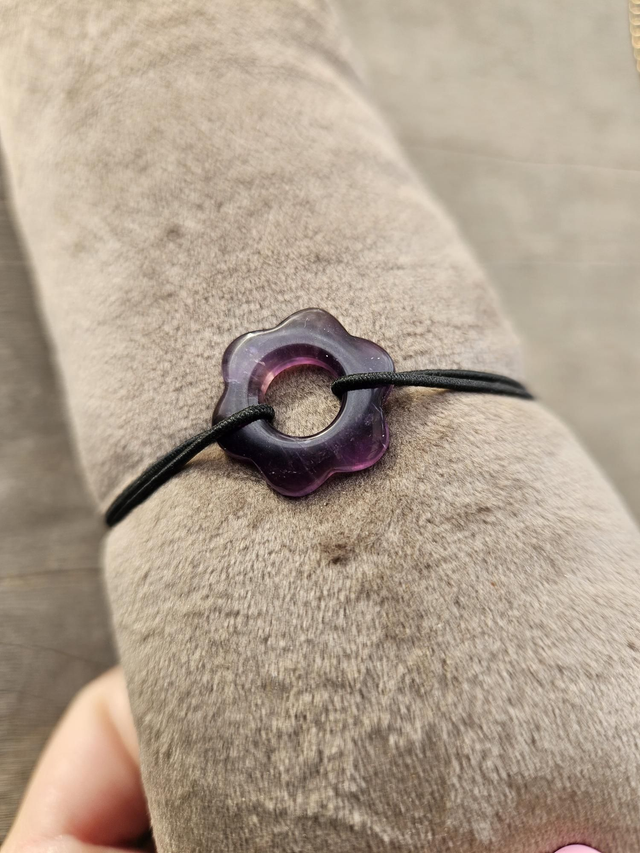 Bracelet fleur améthyste 