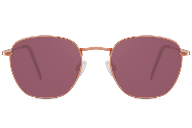 LYA Lunettes de Soleil Or Rose/Violet