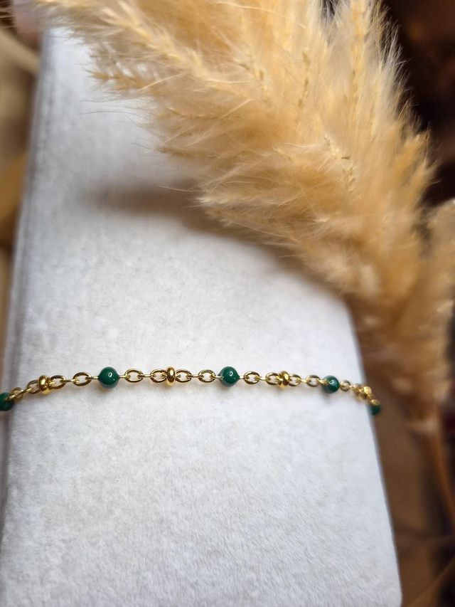 Bracelet finesse - Modèle vert et doré