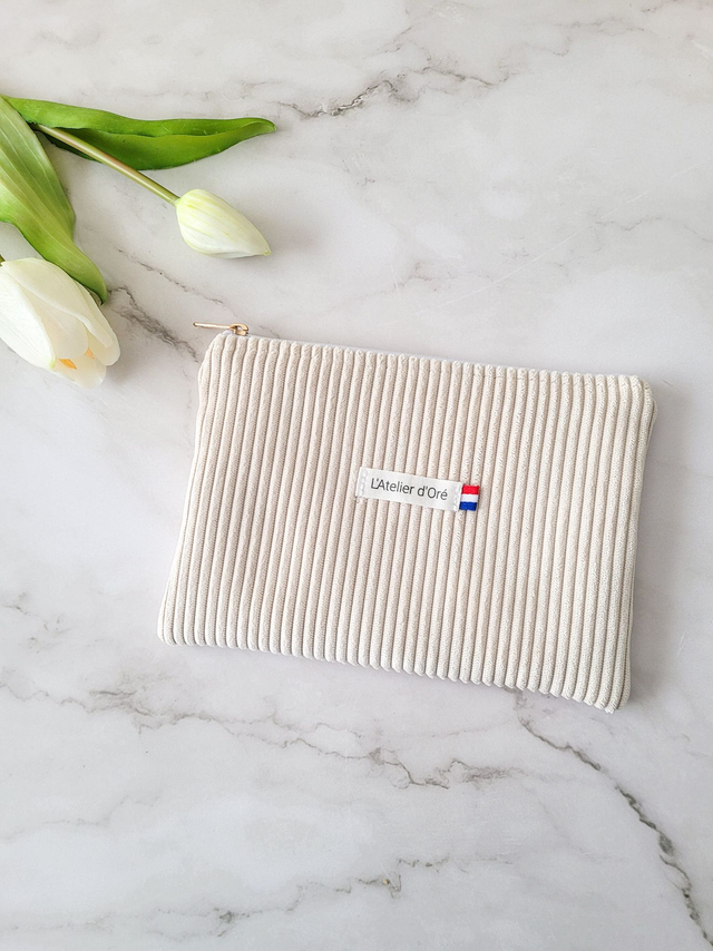 Trousse Chloé velours écru