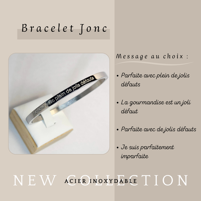 Jonc avec message, Thème &quot;Jolis défauts&quot;