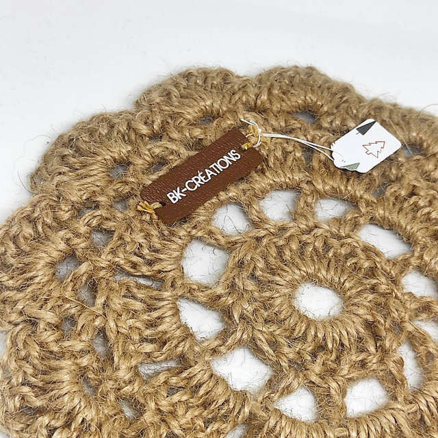 petit centre de table fleur - jute