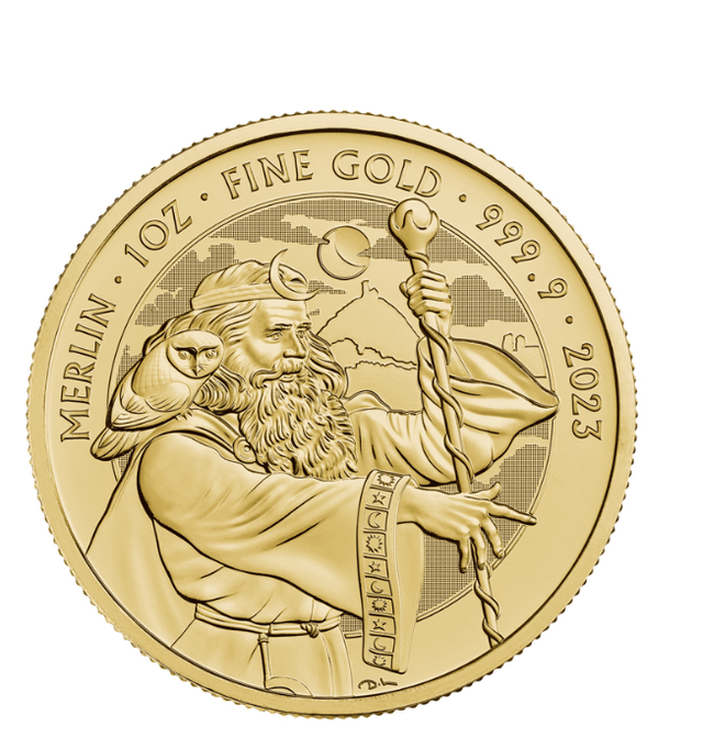 UK 1 oz Gold Myths and Legends Merlin Coin