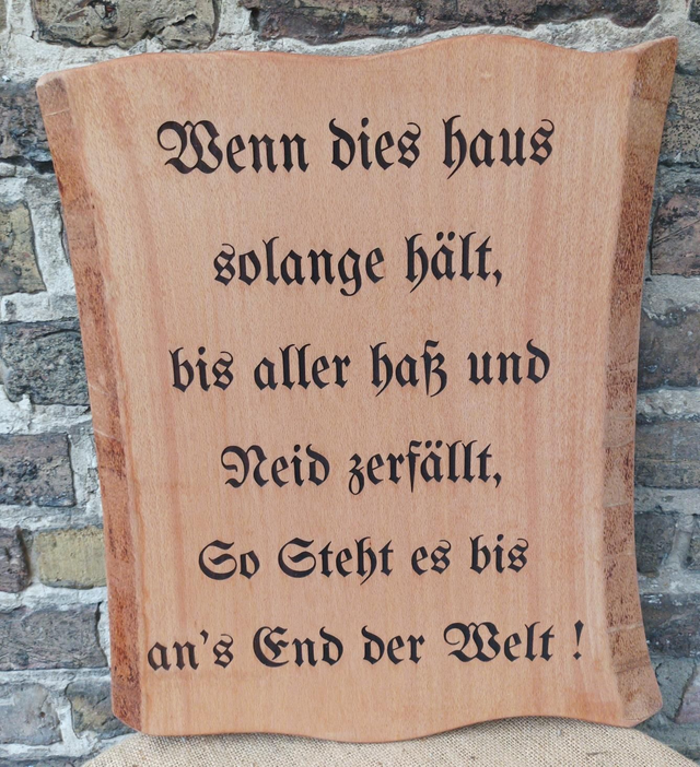 Holzschild „Wenn dies Haus…“ – Stilvolle Wanddeko mit Spruch