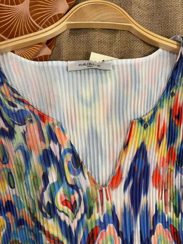 Robe Longue Imprimée Multicolore