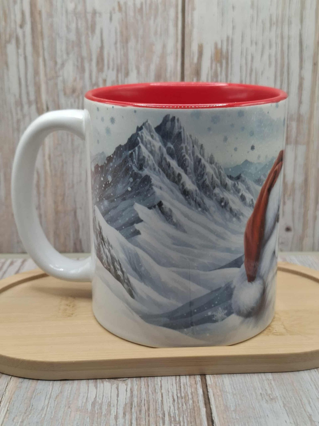 Mug rouge Noël samoyède