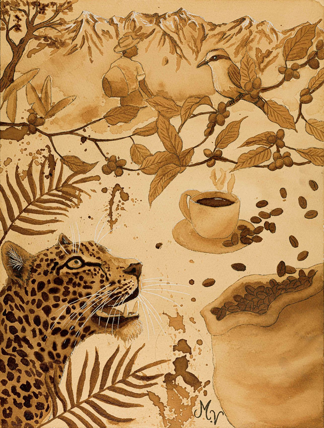 "Tout en café" - tirage d'art A3