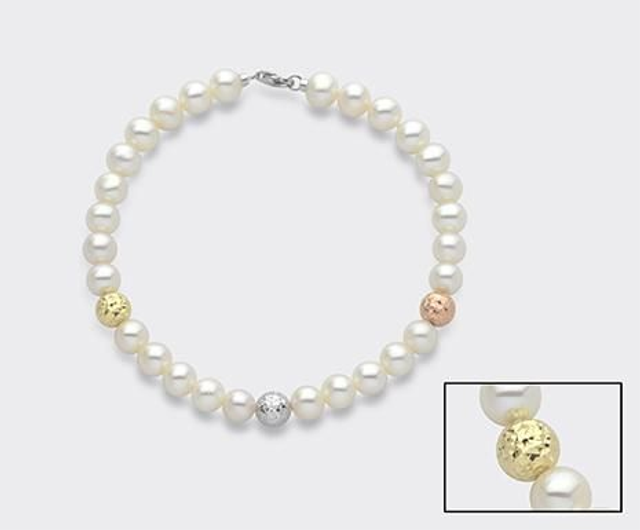 Bracciale Mikiko in Oro 18 Kt con Perle