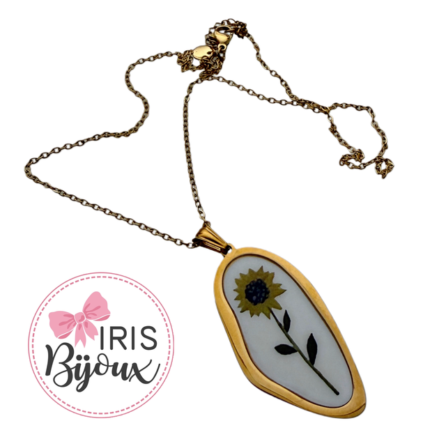 Collana girocollo girasole 