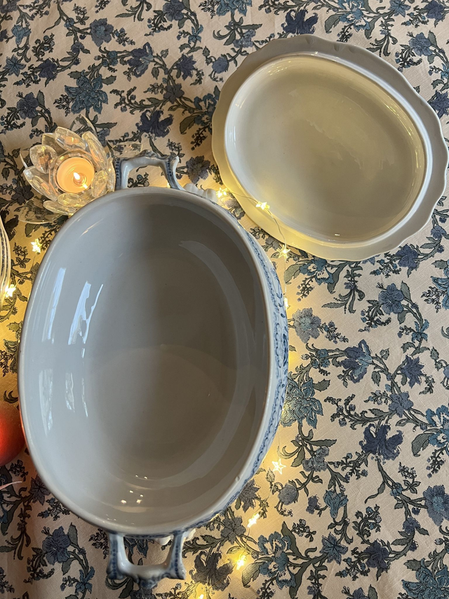 REGENCE - Légumier (petite soupière) signé St Amand & Hamage Nord - Terre de Fer