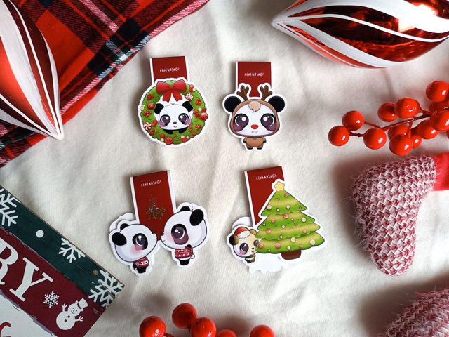 Navidad con Kyu/Xmas with Kyu - Marcapáginas magnéticos/Magnetic Bookmarks