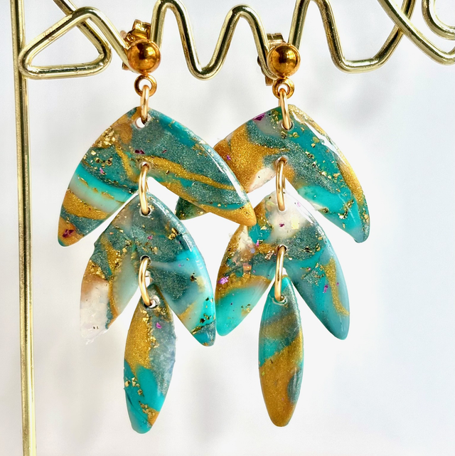 Boucles « Feuille d’écume »