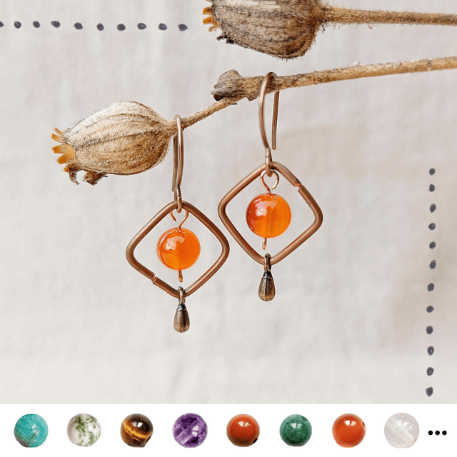 Boucle losange en cuivre