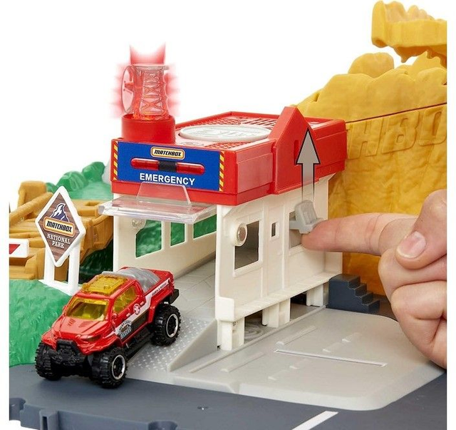 Coffret Matchbox Action Drivers – Canyon Adventure + véhicule 1:64