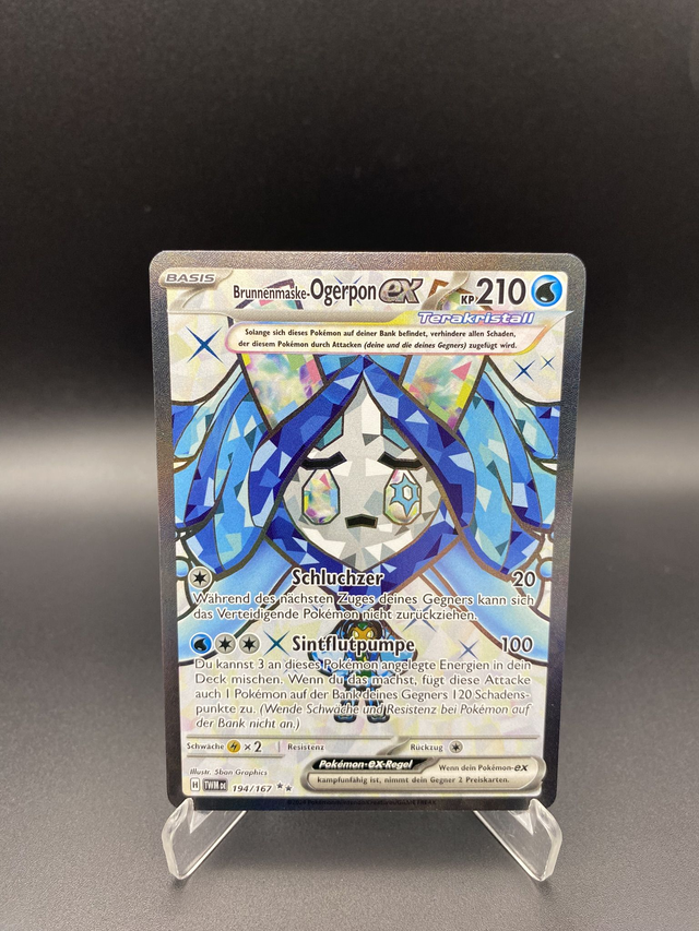 Brunnenmaske-Ogerpon EX (194/167) Maskerade im Zwielicht - Near Mint - DE - Ultra Rare