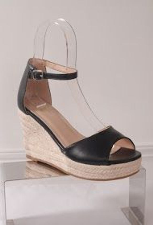 Sandales compensées noires