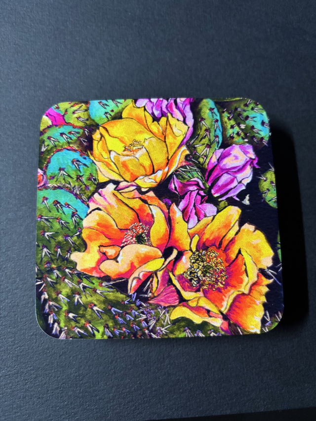 Succulents variation 2- coaster 