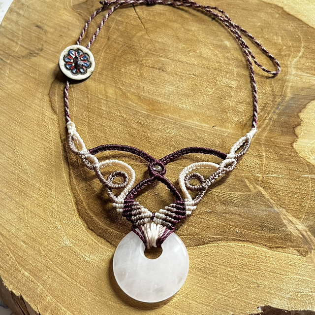 Collier quartz rose