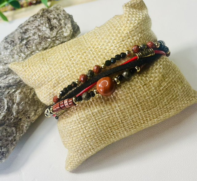 Feu Sacré COLLECTION LEONÂ,Jaspe Rouge