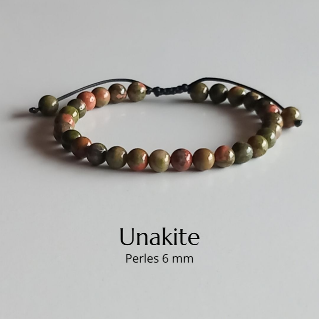 Bracelet ajustable en Unakite
