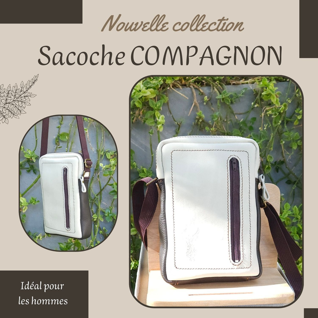 Sacoche Compagnon - Blanc cassé
