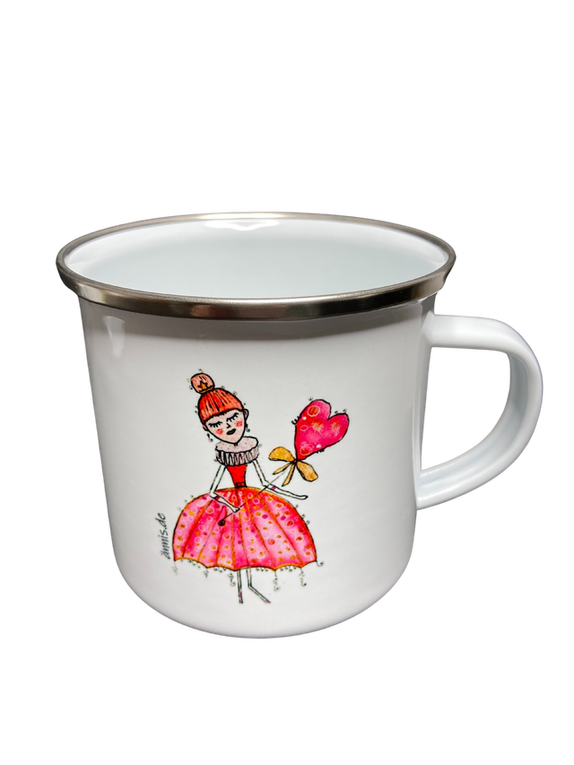 Emailletasse "Tänzerin - Tanze"