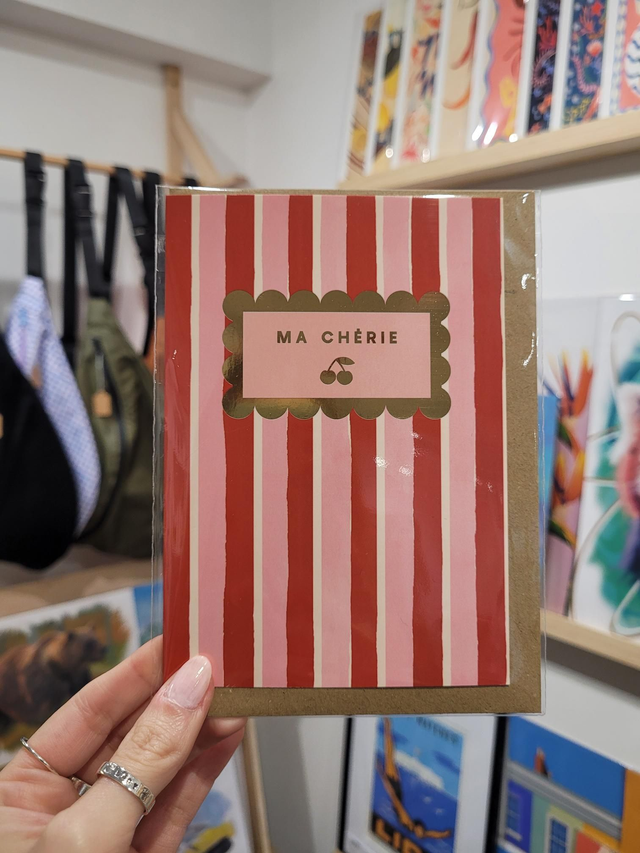 Ma Cherie Gold Foil Greetings Card - EV-015