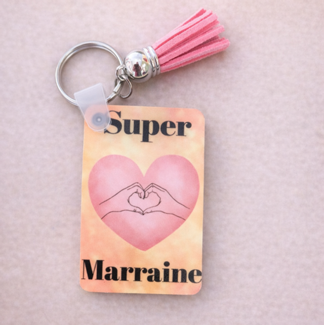 Porte clef - Marraine (Cœur mains)